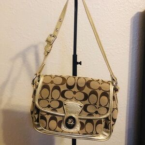 Vintage Coach Signature penny flap turnlock